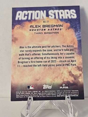 2023 Topps Update Action Stars #AS-27 Alex Bregman Houston Astros - Photo 2/2