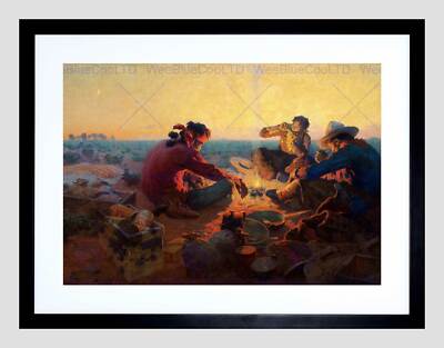 PAINTING LANDSCAPE STUDY WILD WEST LEIGH SWEET HOME FRAMED ART PRINT B12X3674