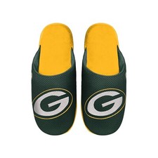 Green Bay Packers 2022 NFL Men's Big Logo Mesh Slide on Slipper FREE SHIP