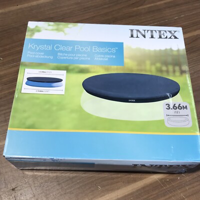 Intex 28022, Kristall Clear Pool Basics, Poolabdeckung Abdeckplane Ø 366 cm