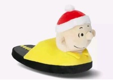 Charlie Brown Peanuts Family Christmas 3D Slippers Adult Men Size 7/8