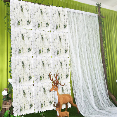 12 St��ck K��nstliche Blumenwand Blumenpaneele Rosenwand f��r Hochzeit Dekor