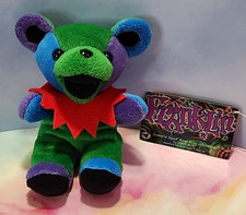 Vtg. 1998 Grateful Dead Franklin 7  Bean Bear Plush by Liquid Blue Franklin