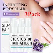 3Pcs Natural Permanent Hair Removal Spray Stop Hair Growth Inhibitor Remover