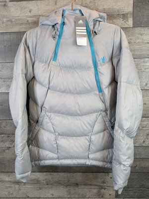 Adidas Performance Jacke Damen HT Jump Down 600 Größe 8 Grau Puffer Winter Warm