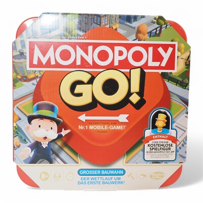 Hasbro Monopoly GO! für Unterwegs - Brettspiel kompakte Ausgabe zum mitnehmen