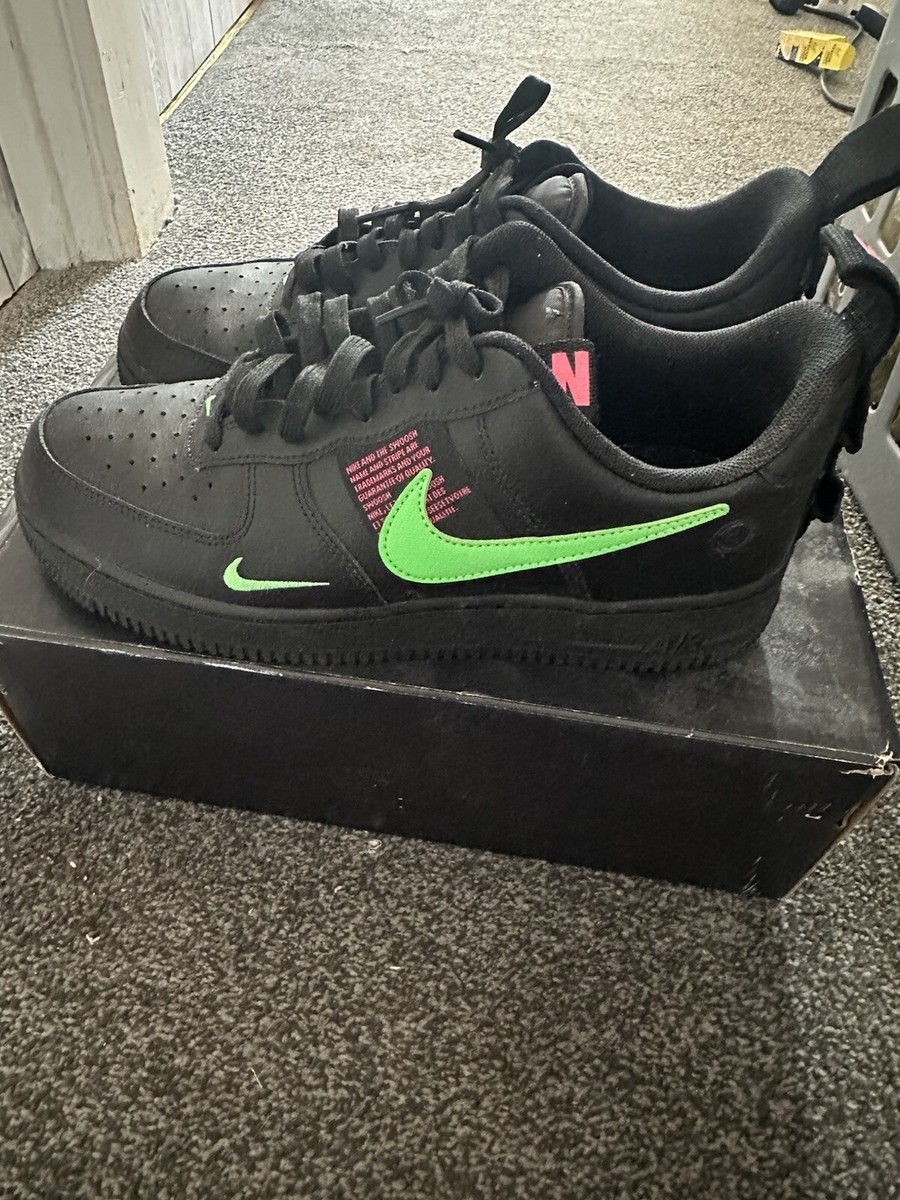air force 1 black green pink