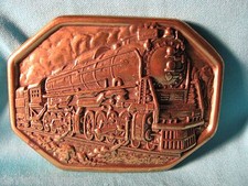 Railroad Locomotive Avon Belt Buckle 3.5"L 2.5"H