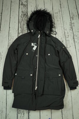 New Diesel W-COLBY Padded parka with faux fur-trimmed hood jacket