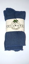 Rare Women's Vintage Crew Socks Navy Blue Soft Stretch Cucamonga Clothing Co 6"