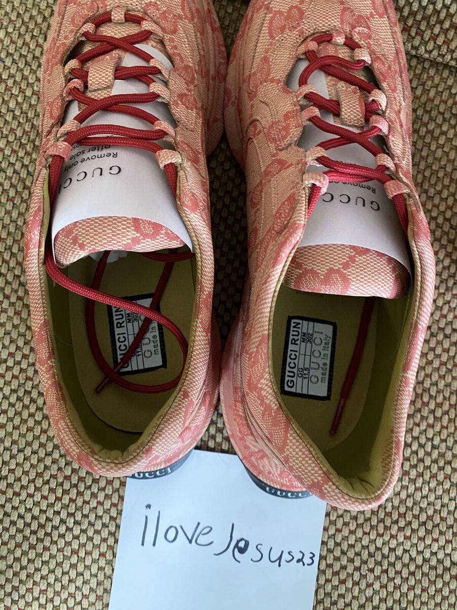 GUCCI Mens Gucci Run Sneakers Beige Hibiscus Red | eBay GUCCI Mens Gucci Run Sneakers Beige Hibiscus Red | eBay