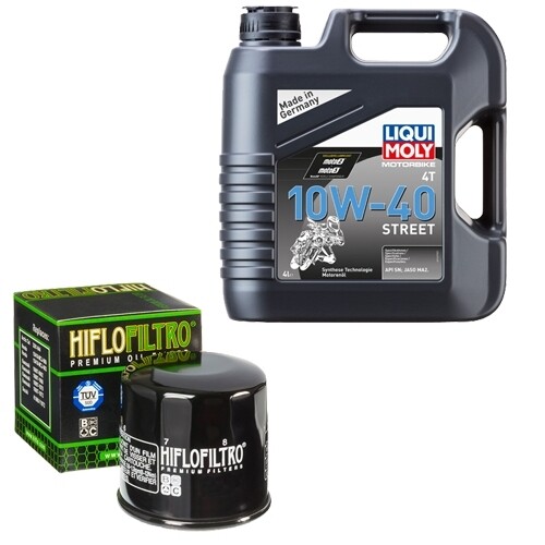 Hiflo ÖLfilter Set Lm 10W-40 Street 4L FüR Triumph Bonneville 1200 T120 Bk Bj.19-image