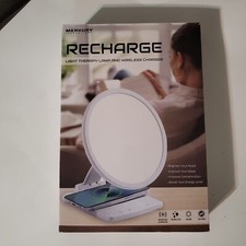 Merkury Innovations Recharge Light Therapy Lamp with Wireless Charger UV Free