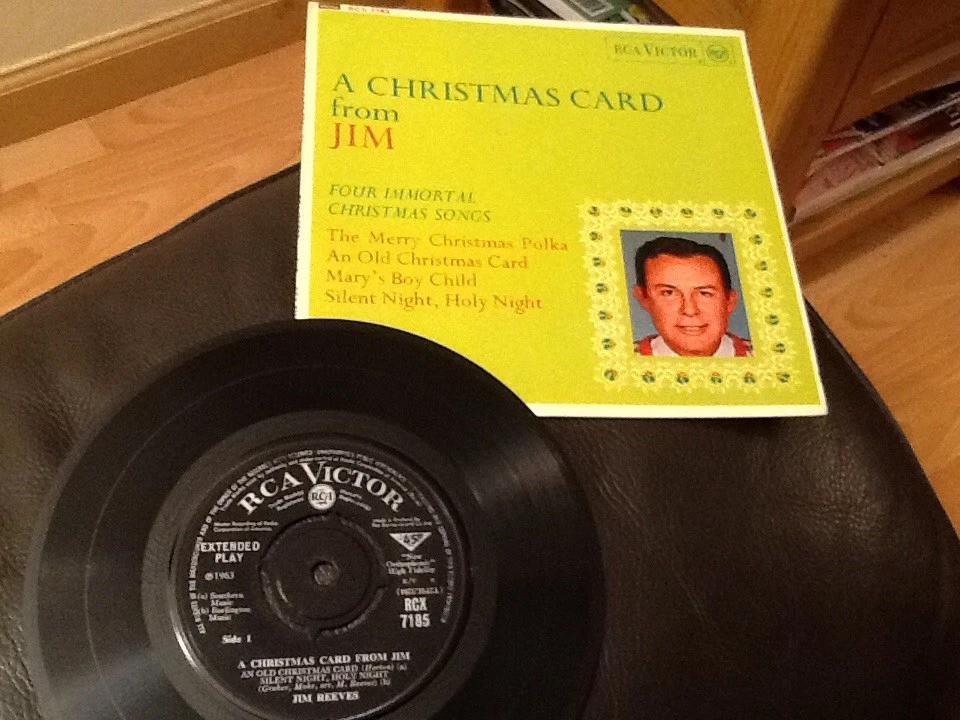 JIM REEVES . A CHRISTMAS CARD FROM JIM E.P. 1963 . AN OLD