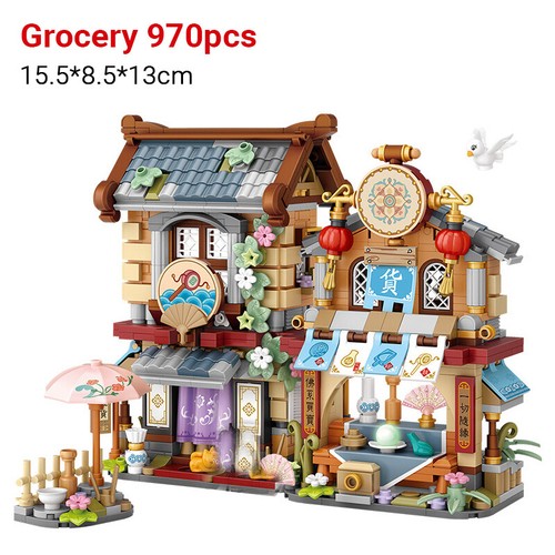LOZ Ancient Street Mini Blocks - Chinese Style Architecture Building Set Model - Picture 15 of 39