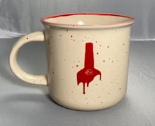 Maker's Mark Whiskey Bourbon Campfire Mug Cup Tan Red Speckels