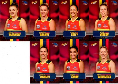 2017 Select AFLW Women's AFL Trading Card Team Set (7)-Adelaide 