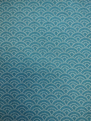 Traditional Japanese Kimono Slub Cotton Fabric with Wave Pattern Sevenberry - Picture 30 of 58