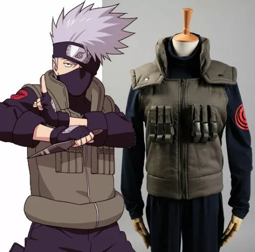 Naruto ~Kakashi Hatake Cosplay Costume ~Adult Size Small Costume