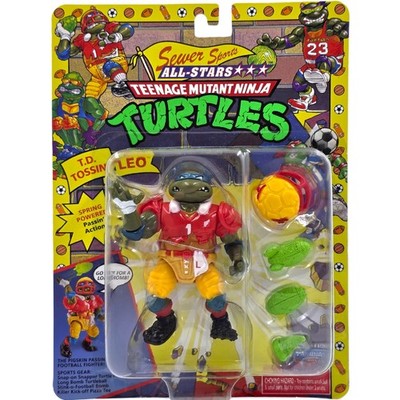 T.D. TOSSIN LEO FIGURE SEWER SPORTS ALL STARS TEENAGE MUTANT NINJA TURTLES OVP