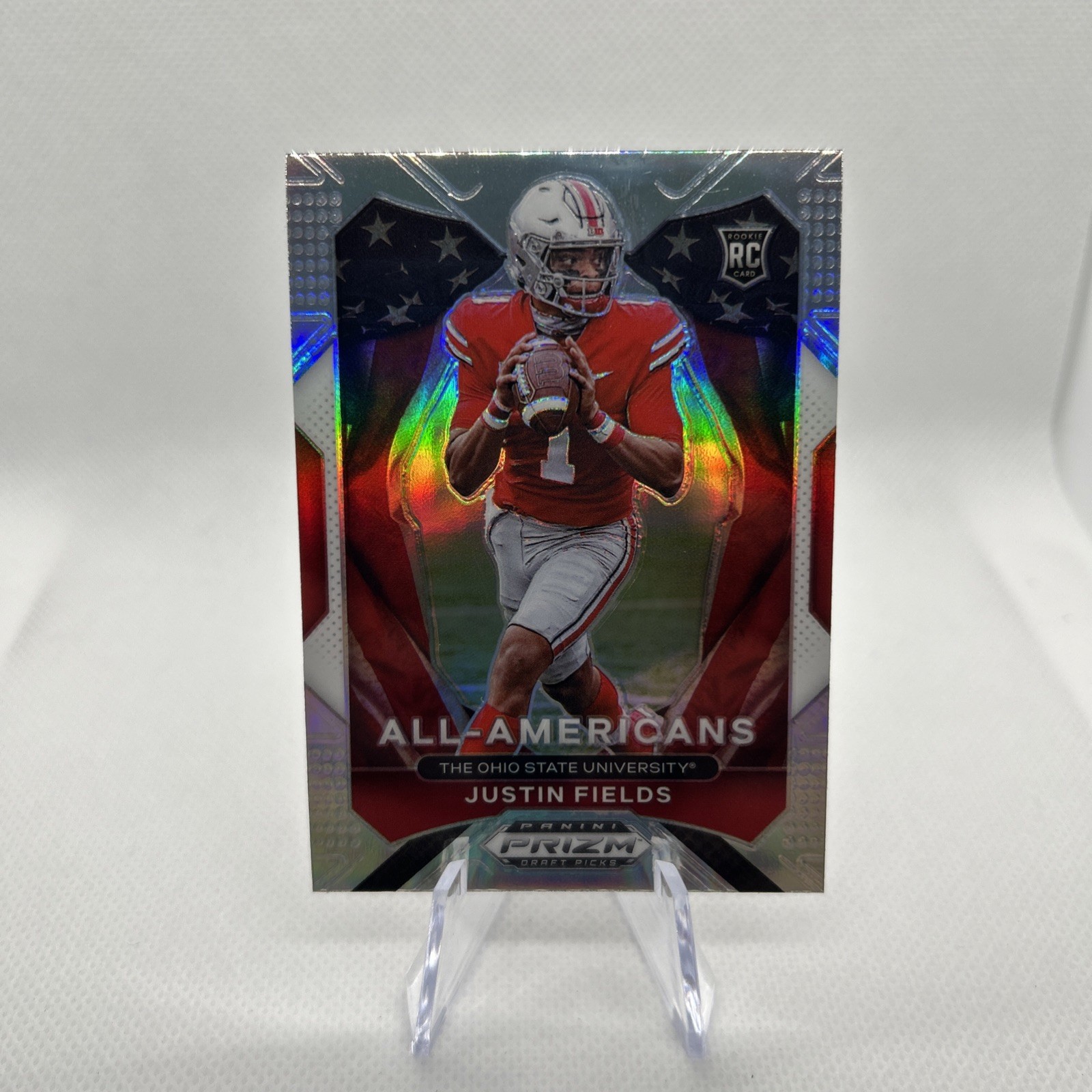 2021 Panini Prizm Draft Picks - All-American Justin Fields #192 Silver Prizm...
