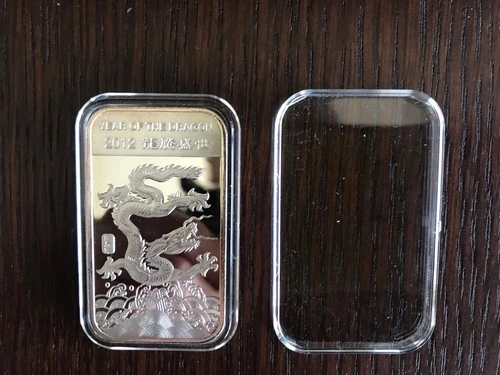 2012 APMEX Year Of The Dragon Uncirculated 1oz .999 Fine Solid Silver Bar USA