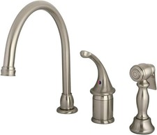 Kingston Brass KB3818GLBS Georgian Kitchen Faucet with Brass Sprayer, 8-3/4-Inch