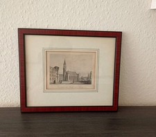 Henry Winkles 1850 Trinitatskirche zu Leipzig Stahlstich Signiert 