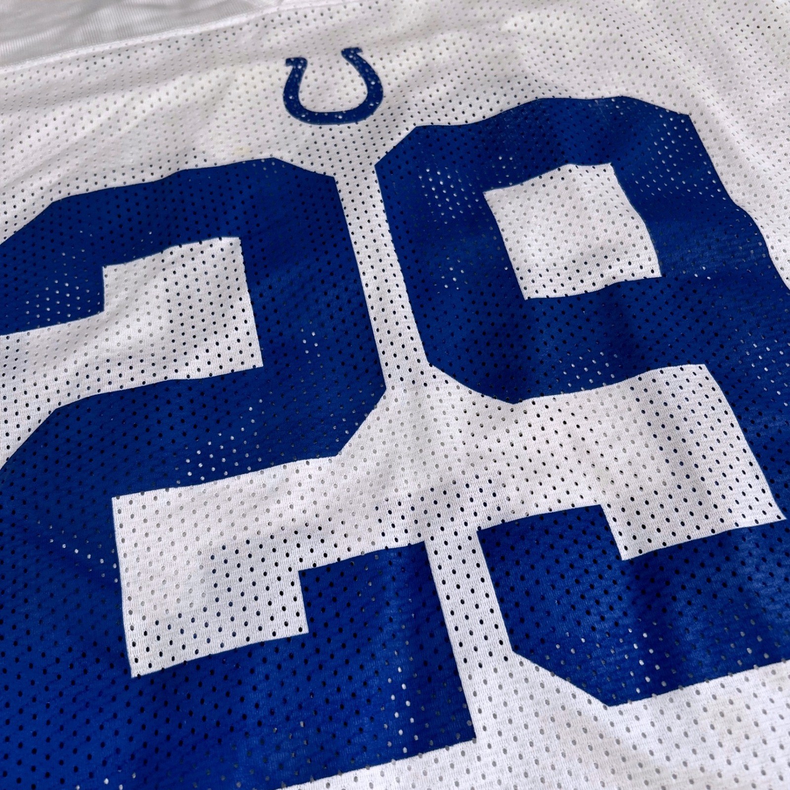 Reebok Indianapolis Colts 29 Addai NFL Football Jersey Men's XL White Blue thumbnail 3