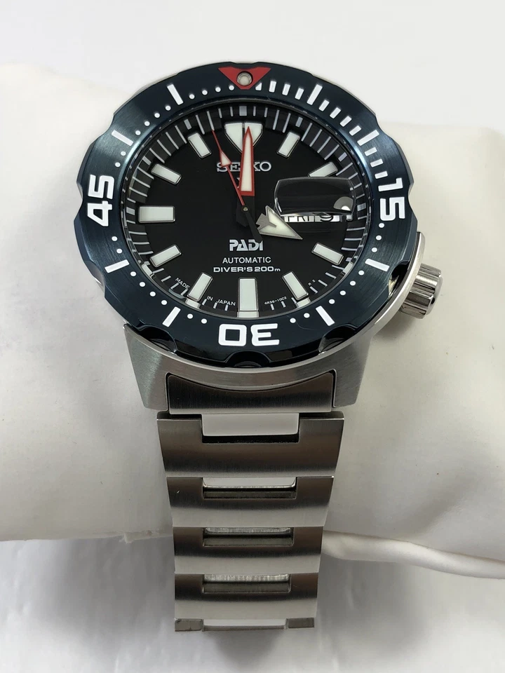 Reloj Seiko Prospex PADI Monster automático de acero inoxidable para hombre SRPE27 Foto 3 de 4