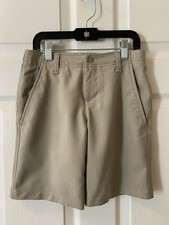 Under Armor Boys Youth Small Khaki Golf Short Adjustable Waist Free Shipping