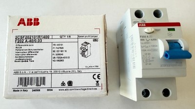 ABB F202A-40/0,03 FI-Schutzschalter Typ A, 2-polig - 40A
