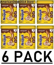 6 PACK - Nesquik, Nestle, Powder, Chocolate, 10 oz Total 60 oz FREE SHIP 