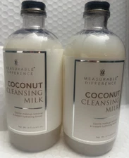 MEASURABLE DIFFERENCE COCONUT CLEANSING MILK MAKEUP REMOVER (2PIECES)16FLOZ