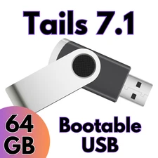 Tails Linux 7.1 64 Gb USB 3.2 Drive Safe Fast Secure Live Bootable Anonymous