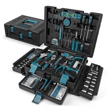  379-PCs Home Tool Kit - Portable Complete Household and Auto Repair Tool Blue