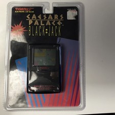Vintage 1994 Tiger Electronics Caesars Palace LCD Talking Black Jack Handheld image