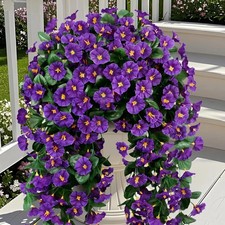 3 Pcs Artificial Hanging Flowers for Outdoors...
