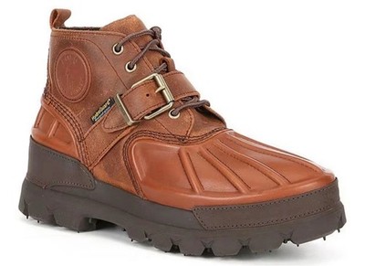 Mens Polo Ralph Lauren Oslo Leather Waterproof Lug Sole Boots! Size 11.5 NEW!!