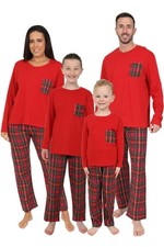 Matching Family Red Check Long Pyjamas