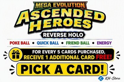 Pokemon Ascended Heroes Rev Holo - Poke/Quick/Friend Ball /Energy - Pick A Card