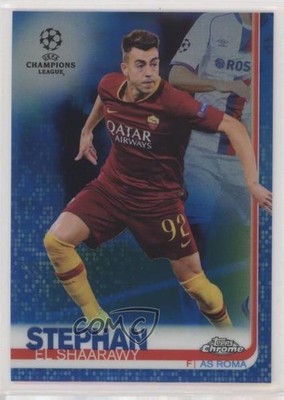 2018 Chrome UEFA Champions League Blue Refractor /150 Stephan el-Shaarawy 04ae