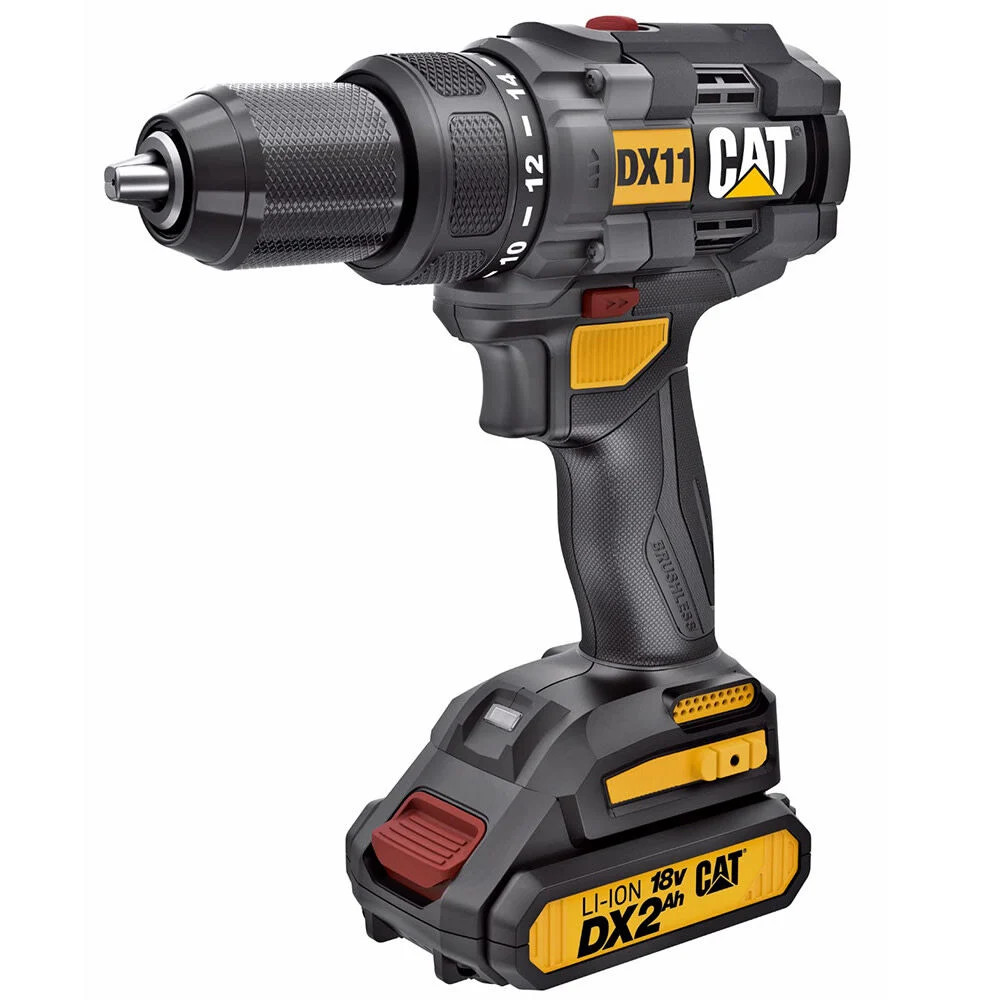 Беспроводная дрель-шуруповерт Cat 18V 12 Дюйма с Бесщеточным Двигателем и Двумя Батарейками 3649000₽