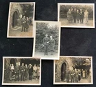 WW2 BRITISH MILITARY WEDDING, 1945, PHOTO SNAPS x 5. RAF. ORIGINAL. 8.5 x 6cm