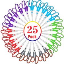 25-Pack Multipurpose 8" Fabric Scissors for Home, Office, School Supplies