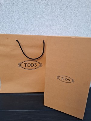   Tods Leerkarton 35x19x12 cm - orange, guter Zustand,