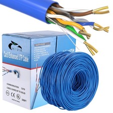 CAT6 Cable 1000FT UTP Solid Network Ethernet CAT6 Bulk Wire RJ45 Lan