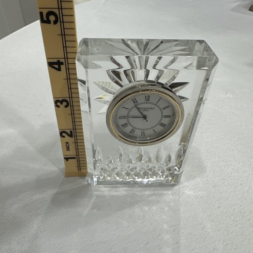 Waterford Crystal Lismore Small Clock, 4.5” High - Retail: $200.00+ New Battery - Picture 7 of 8