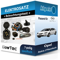 für Opel Astra J Fliessheck 09-12 Towtec E-Satz 7Polig Fahrzeugspezifisch NEU