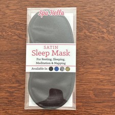 Spa Bella Satin Sleep Mask Polyester Black Single Sleep Mask